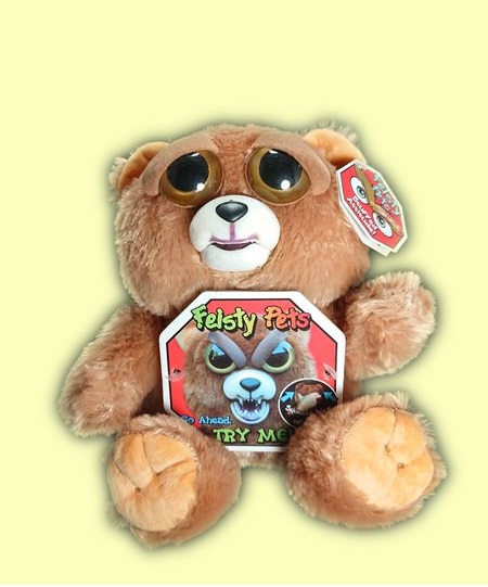 Feisty Pets 正品變臉娃娃 無辜表情 瞬間生氣娃娃 棕熊