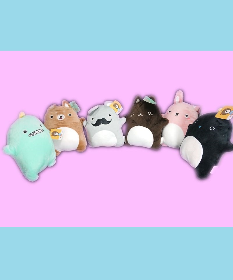超柔軟絨毛布動物隊 (一組6pcs)- 6吋